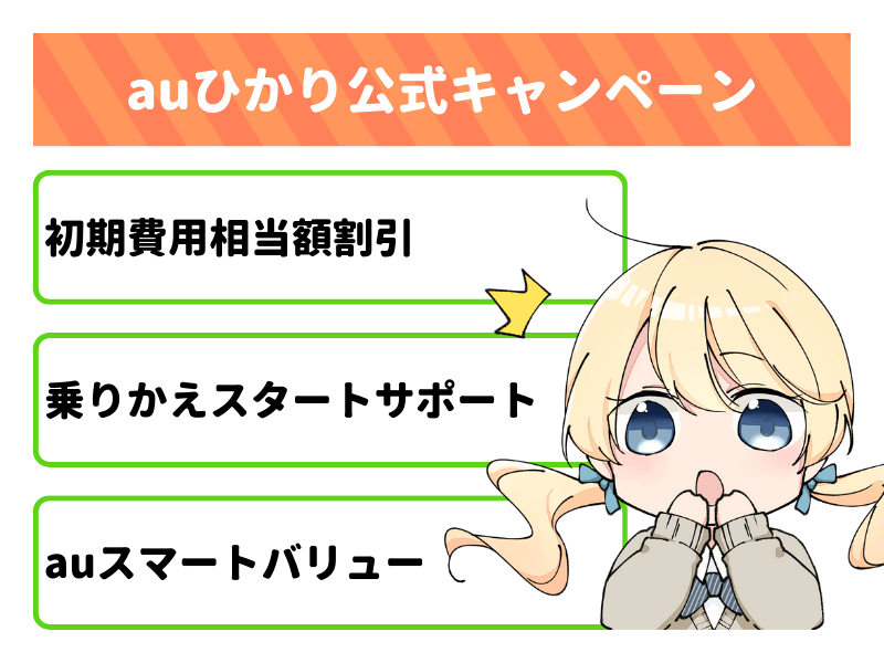 auひかりの公式キャンペーンはどの窓口から申し込んでも併用できる