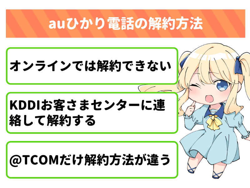 auひかり電話の解約方法