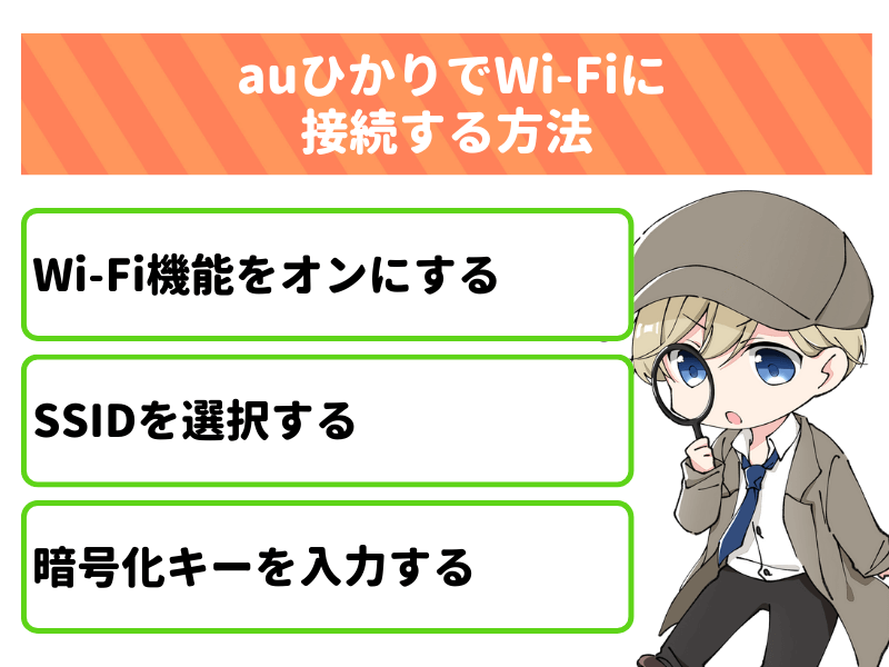 auひかりでWi-Fiに接続する方法