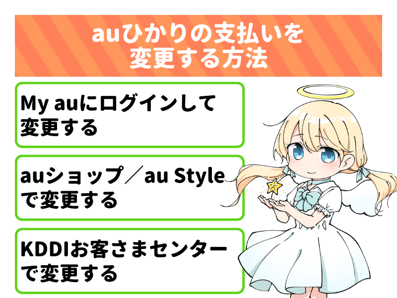 auひかりの支払いを変更する方法